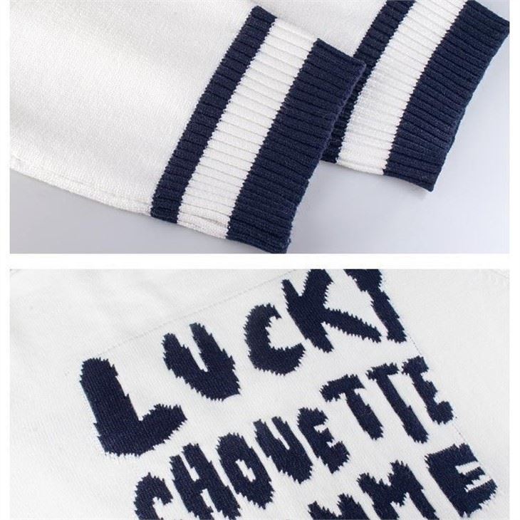 Uniform Sweater Loose Embroidered Chenille Letter Patch Sweater